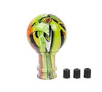 muge racing Round Shift Knob Acrylic Gear Shifting Stick for Most Manual Auto Transmissions, Green
