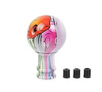 muge racing Round Shift Knob Acrylic Gear Shifting Stick for Most Manual Auto Transmissions, Orange