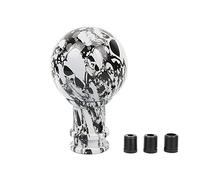 muge racing Round Shift Knob Acrylic Gear Shifting Stick for Most Manual Auto Transmissions, White