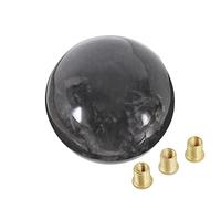 muge racing Universal Gear Shift Knob, Forged Carbon Fiber Ball Type Stick Shifter with 3 Adapters,Black