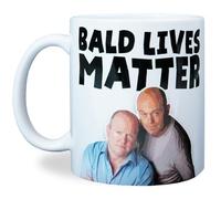 MUGEMS Bald Lives Matter Rude Funny Mugs for Men Sarcastic Slogan Gifts Adult Humour Rude Gift Cup Joke Mug Secret Santa Gift Christmas Birthday Dad Balding