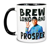 MUGEMS Brew Long And Prosper MUG - Funny Spok Coffee Or Tea Mug