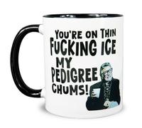 MUGEMS Thin F'ing Ice - Funny Mug Sarcasm Gifts Cup Joke Mug Secret Santa Gift Christmas Birthday Dad Brother Fathers Day