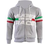 MUGENRACE Bigger Zip Hoodie Zip Hoodie, grey, size 3XL for Men