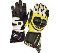 MUGENRACE Bornew Motorcycle Gloves, black/white/neon yellow, size 2XL