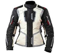 MUGENRACE Diane waterproof Ladies Motorcycle Textile Jacket, black-beige, size XL for Women