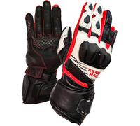 MUGENRACE Linea Sport Motor cycle Gloves, black-white-red, size L for Men