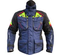 MUGENRACE Mars waterproof Motorcycle Textile Jacket, blue/neon yellow, size XL