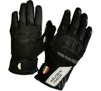 MUGENRACE Mia Short Motor cycle Gloves, black-white, size 2XL for Men