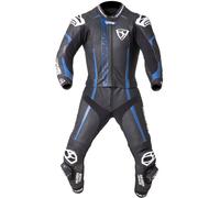 MUGENRACE Mucho Two Piece Motorcycle Leather Suit, black-white-blue, size 60 for Men