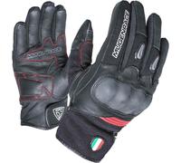 MUGENRACE Neo Short Motor cycle Gloves, black-red, size 3XL for Men