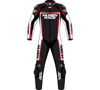 MUGENRACE Ohvale perforated kids One Piece Motorcycle Leather Suit, black-white-red, size S 152