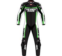 MUGENRACE Ohvale perforated kids One Piece Motorcycle Leather Suit, black-white-yellow, size S M 158