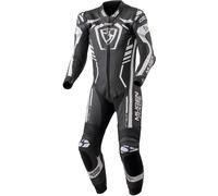 MUGENRACE Predator perforated One Piece Motorcycle Leather Suit, black/white, size 50