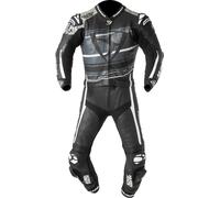 MUGENRACE RC-Max Due perforated Two Piece Motorcycle Leather Suit, black/white/grey, size 56