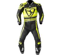 MUGENRACE RC-Max Due perforated Two Piece Motorcycle Leather Suit, black/white/neon yellow, size 52
