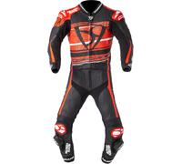 MUGENRACE RC-Max Due perforated Two Piece Motorcycle Leather Suit, black-white-red, size 50 for Men