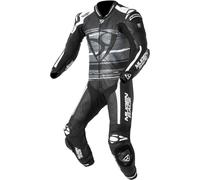 MUGENRACE RC-Max Uno perforated One Piece Motorcycle Leather Suit, black-grey-white, size 52 for Men