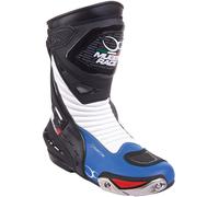 MUGENRACE Sphantom 2 perforated Motorcycle Boots, black/white/blue, size 42