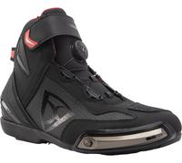 MUGENRACE Woody perforated Motorcycle Shoes, black-red, size 45 for Men