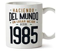 MUGFFINS 1985 Birthday Mug - in Spanish - Haciendo del Mundo un Lugar Mejor - Funny Anniversary Present - 11 oz