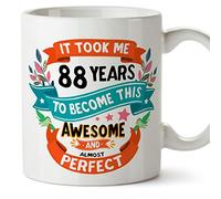 MUGFFINS 88 Birthday Mug - IT Took ME 88 Years to Become Perfect - Funny Anniversary Present - 11 oz