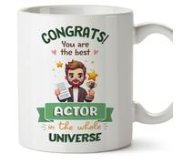 MUGFFINS Actor Man Mug - in English - Best in Universe Trophy - Funny Gift for Colleagues - Ceramic 11oz Mug