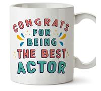MUGFFINS Actor Man Mug - in English - Congrats for Being The Best - Funny Gift for Colleagues - Ceramic 11oz Mug