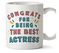 MUGFFINS Actress Woman Mug - in English - Congrats for Being The Best - Funny Gift for Colleagues - Ceramic 11oz Mug
