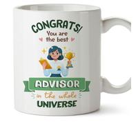 MUGFFINS Advisor Woman Mug - in English - Best in Universe Trophy - Funny Gift for Colleagues - Ceramic 11oz Mug