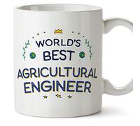 MUGFFINS Agricultural Engineer Mug - in English - World's Best - Funny Gift for Colleagues - Ceramic 11oz Mug