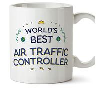 MUGFFINS AIR Traffic Controller Mug - in English - World's Best - Funny Gift for Colleagues - Ceramic 11oz Mug