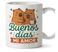 MUGFFINS Anniversary Mug Mug Buenos días mi Amor in English | Valentines Day Gift, Capybara, Boyfriend, Girlfriend, Romantic, Love | capylove v1