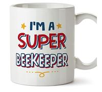MUGFFINS Beekeeper Mug - in English - I'm Super - Funny Gift for Colleagues - Ceramic 11oz Mug