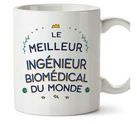 MUGFFINS Biomedical Engineer Man Mug - in French - Meilleur du Monde - Funny Gift for Colleagues - Ceramic 11oz Mug