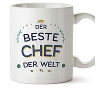 MUGFFINS BOSS Man Mug - in German - Beste der Welt - Funny Gift for Colleagues - Ceramic 11oz Mug