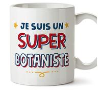 MUGFFINS Botanist Man Mug - in French - Je Suis Super - Funny Gift for Colleagues - Ceramic 11oz Mug