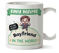 MUGFFINS Boyfriend Mug - in English - Best in the World - Kawaii - Funny Gift - Ceramic 11oz Mug