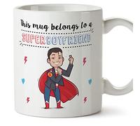 MUGFFINS Boyfriend Mug - in English - Super Family - Funny Gift - Ceramic 11oz Mug
