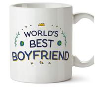 MUGFFINS Boyfriend Mug - in English - World's Best - Funny Gift - Ceramic 11oz Mug