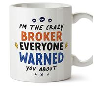 MUGFFINS Broker Mug - in English - Everyone Warned You About - Funny Gift for Colleagues - Ceramic 11oz Mug
