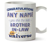 MUGFFINS Brother in Law Mug - in English - Best in The Universe - Funny Gift - Ceramic 11oz Mug
