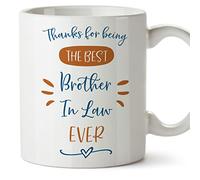 MUGFFINS Brother-in-Law Mug - in English - Thanks Best Family - Funny Gift - Ceramic 11oz Mug