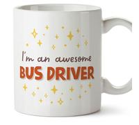 MUGFFINS Bus Driver Man Mug - in English - I'm Awesome! - Funny Gift for Colleagues - Ceramic 11oz Mug