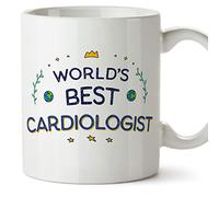 MUGFFINS Cardiologist Mug - in English - World's Best - Funny Gift for Colleagues - Ceramic 11oz Mug
