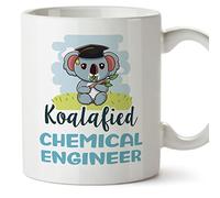 MUGFFINS Chemical Engineer Man Mug - in English - Koalafied - Funny Gift for Colleagues - Ceramic 11oz Mug