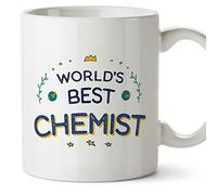 MUGFFINS Chemist Mug - in English - World's Best - Funny Gift for Colleagues - Ceramic 11oz Mug