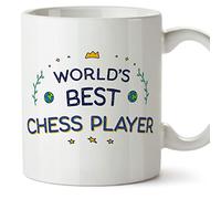 MUGFFINS Chess Player Mug - in English - World's Best - Funny Gift for Colleagues - Ceramic 11oz Mug