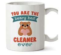 MUGFFINS Cleaner Mug - in English - You are The Beary Best - Funny Gift for Colleagues - Ceramic 11oz Mug