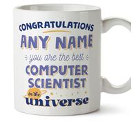 MUGFFINS Computer Scientist Mug - in English - Best in The Universe - Funny Gift for Colleagues - Ceramic 11oz Mug